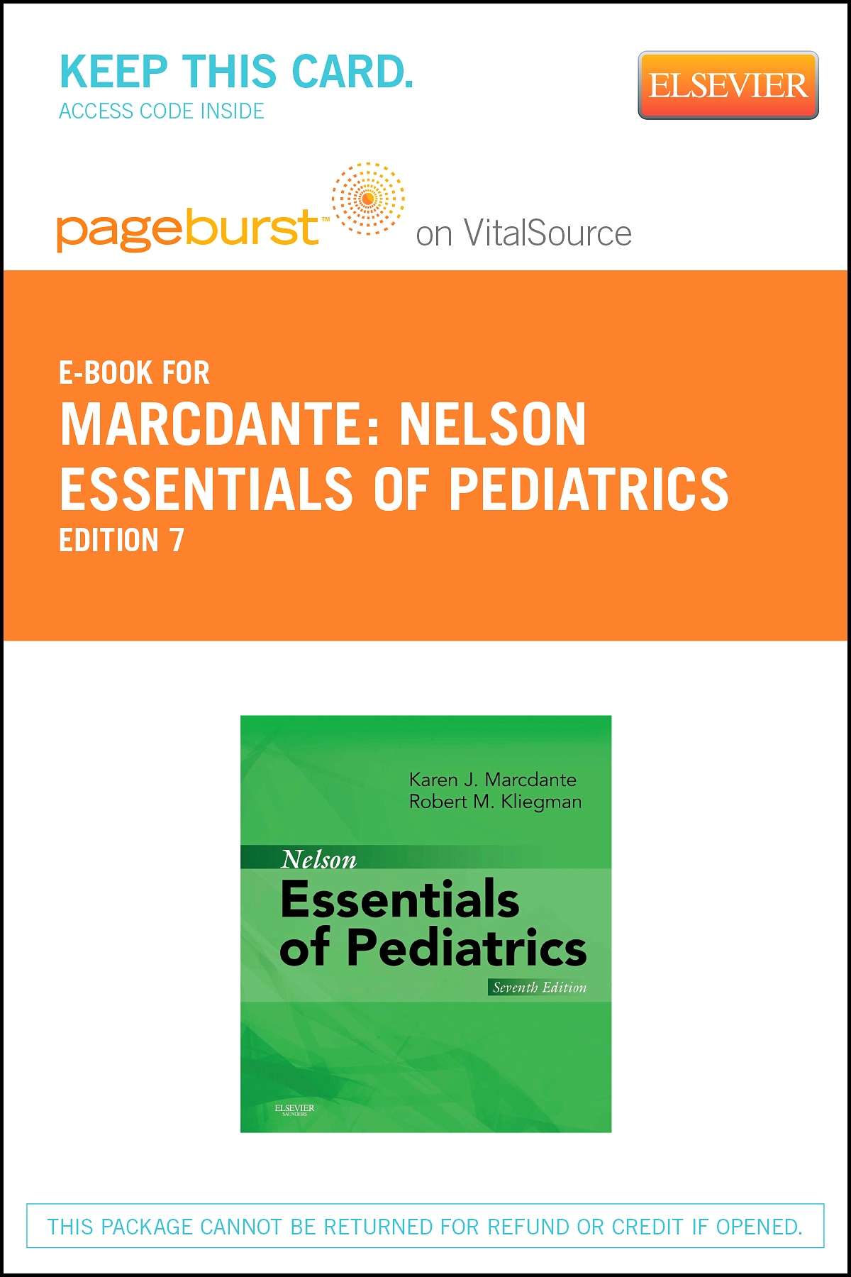 Nelson Essentials of Pediatrics Elsevier eBook on VitalSource (Retail Access Card)